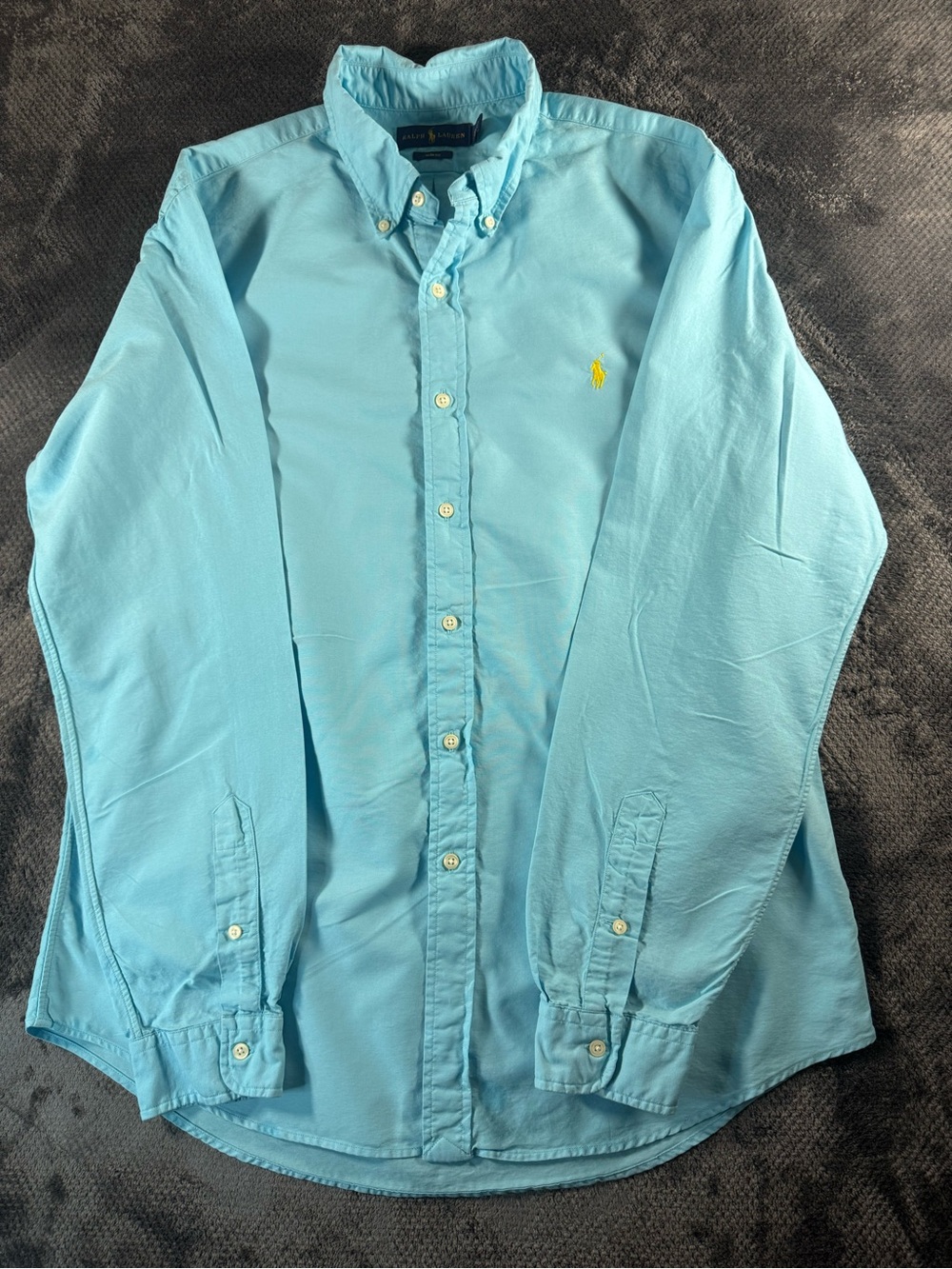 Mens Ralph Lauren Mens XL Button Down Shirt Turquoise Aqua Blue